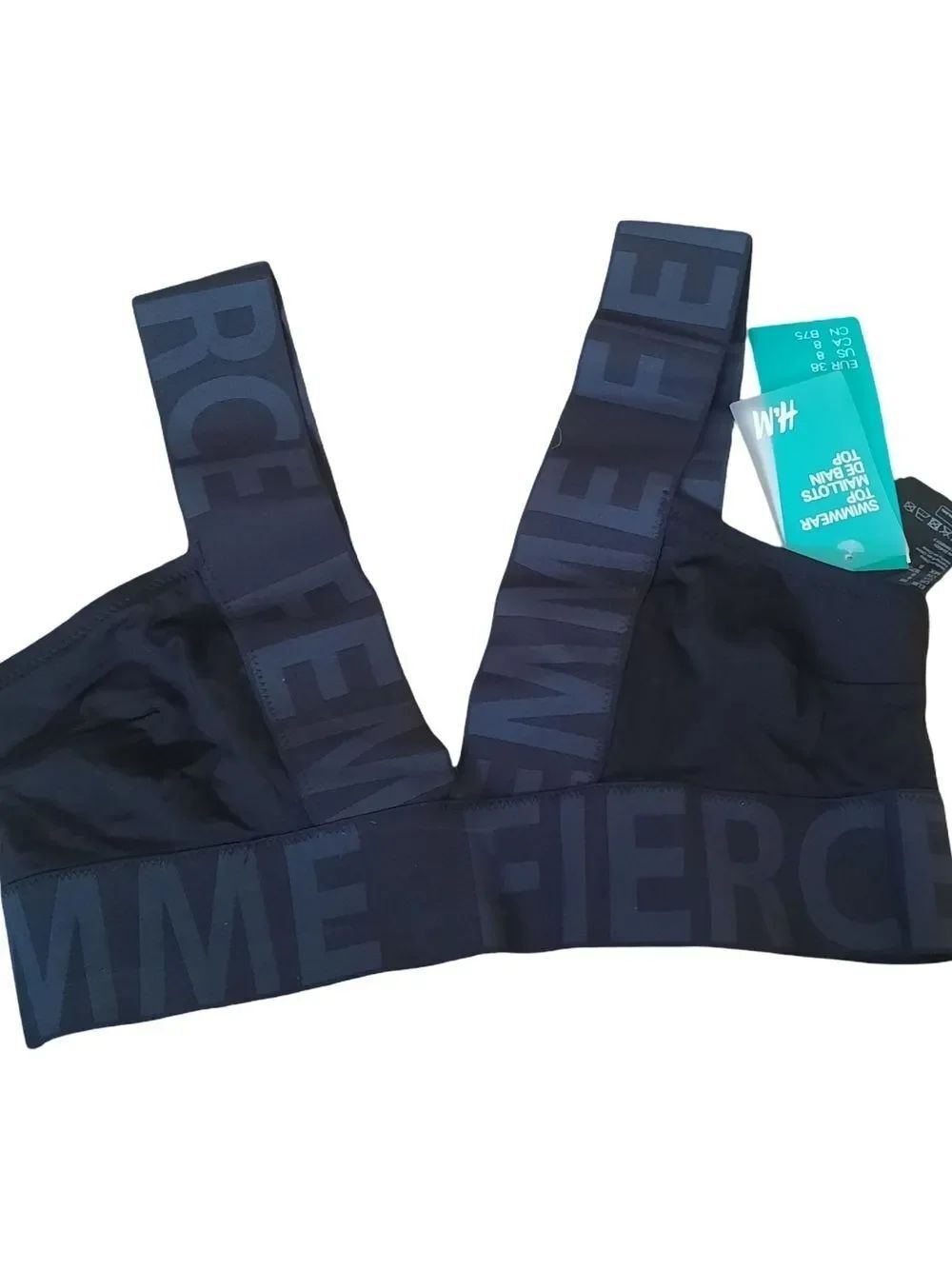 H&M Logo Elastic Swim Bralette